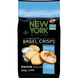 New York Style Bagel Crisps Sea Salt 6oz Bags 6ct
